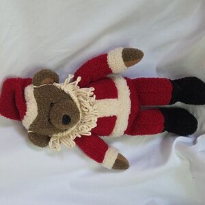 Hallmark Santa Claus bear christmas plush 12" textured fur